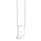 Footnotes Sterling Silver Indiana State Necklace
