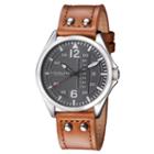 Stuhrling Mens Brown Strap Watch-sp15162
