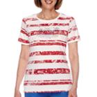 Sag Harbor American Dream Short-sleeve Fireworks Embroidery Top