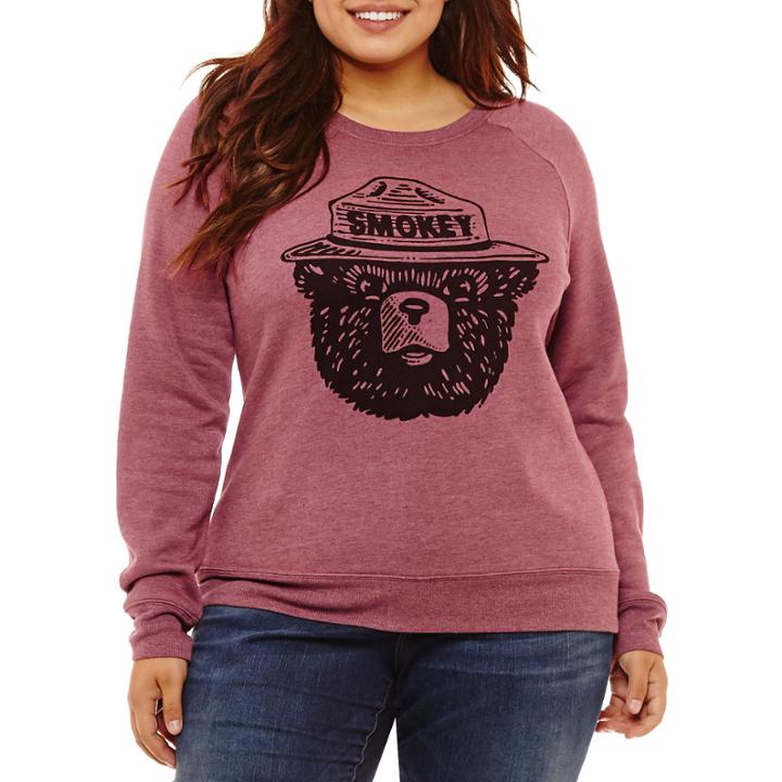 Smokey The Bear Soft Sweatshirt-juniors Plus