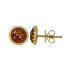 Limited Quantities 5/8 Ct. T.w. White And Color-enhanced Cognac Diamond Stud Earrings