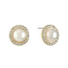 Monet Jewelry White 16mm Stud Earrings