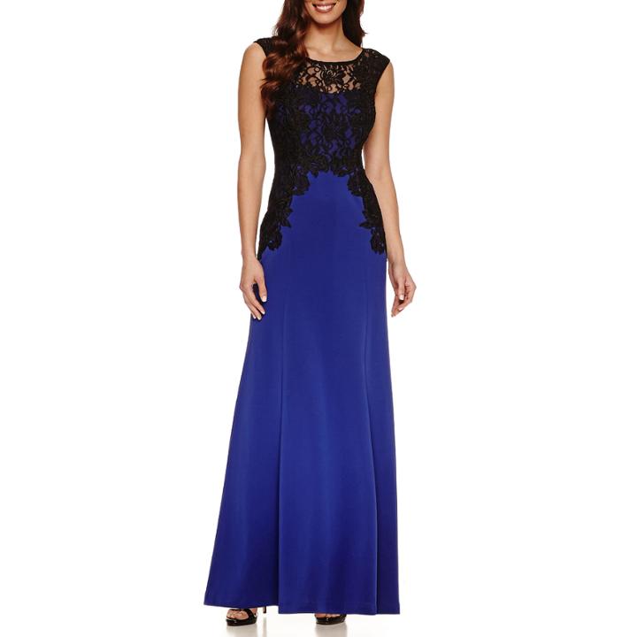 Melrose Sleeveless Lace Evening Gown