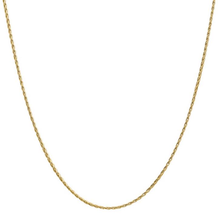 14k Gold Solid Wheat 16-24 Inch Chain Necklace