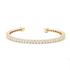 Sparkle Allure Cubic Zirconia Stone Open Band Gold Bracelet