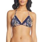 Ambrielle Floral Triangle Swimsuit Top