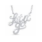 Enchanted By Disney 1/10 C.t.t.w. Diamond Let It Go Necklace In Sterling Silver