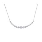 Lab-created White Sapphire 10k White Gold Necklace