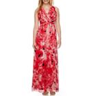 Donna Ricco Sleeveless Watercolor Maxi Dress - Petite