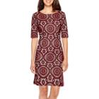 R & K Originals 3/4-sleeve Lace Sheath Dress - Petite