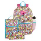 6pc Smiley Face Backpack Set
