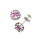 1/7 Ct. T.w. Round Pink Sapphire 14k Gold Stud Earrings