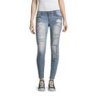 Rampage Stitch Embroidered Skinny Jeans-juniors
