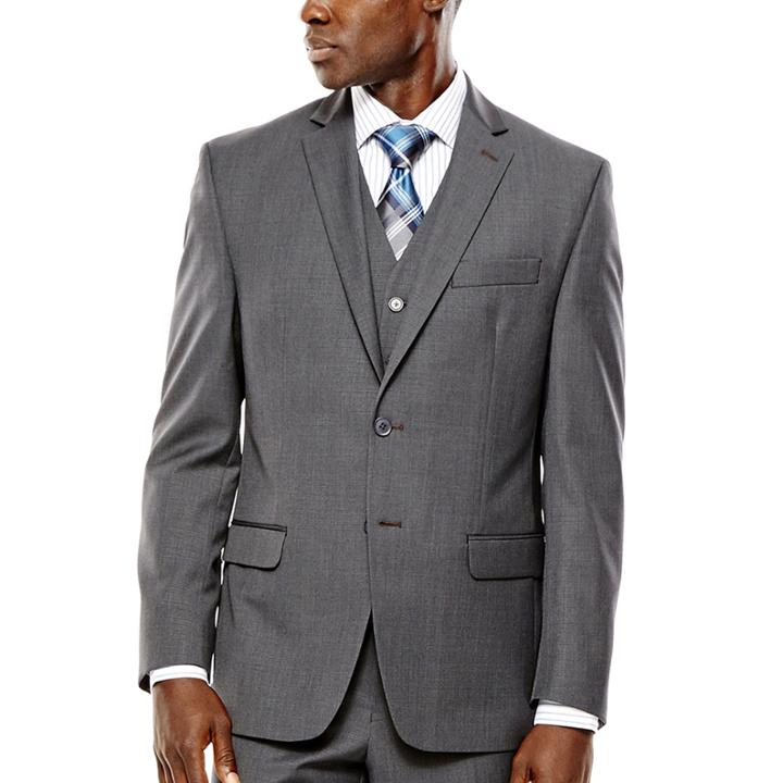 Collection By Michael Strahan Gray Weave Suit Jacket - Classic Fit