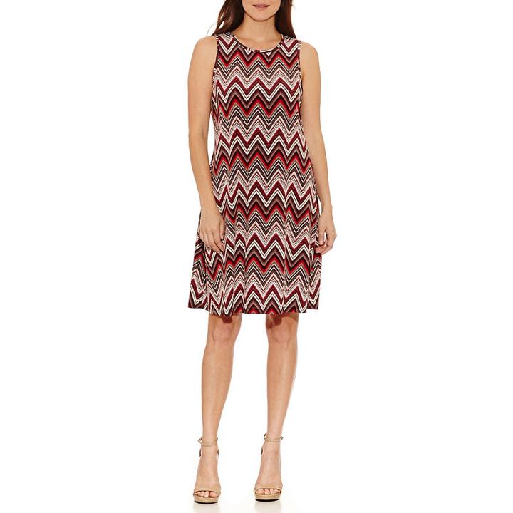 Ronni Nicole Sleeveless Chevron Sheath Dress-petite