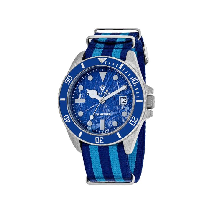 Christian Van Sant Mens Multicolor Strap Watch-cv5103nblb