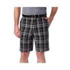 Haggar C18 Flat Front Plaid Short