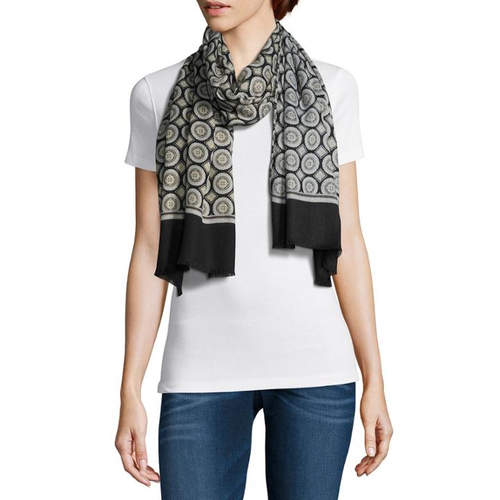 V. Fraas Oblong Geometric Scarf