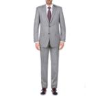Verno Men's 100% Wool Grey Slim Fit Single Breast Two Piece Suit