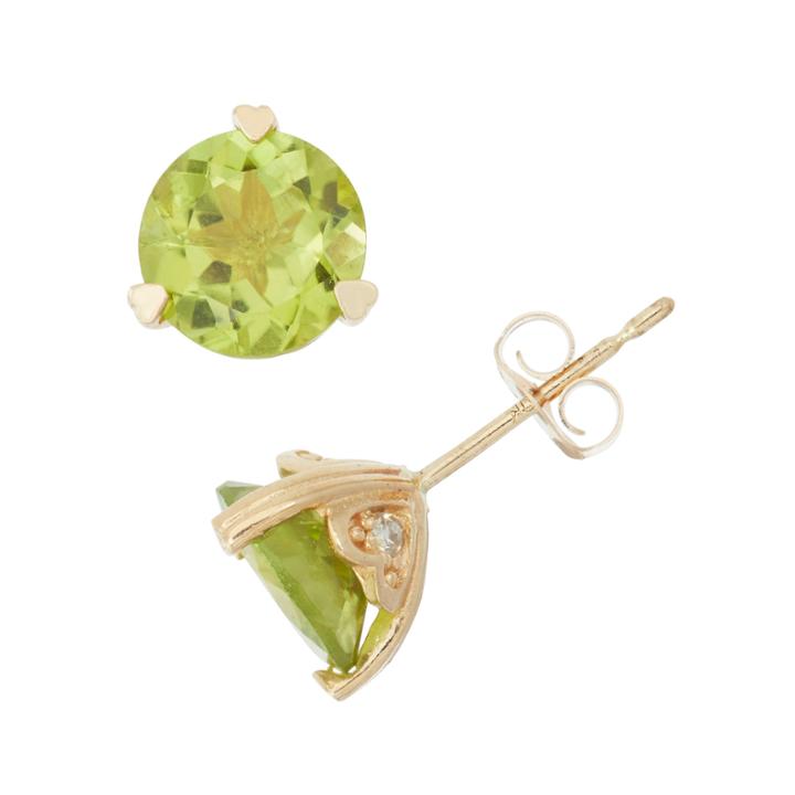 Genuine Swiss Blue Topaz And Diamond Accent 10k Yellow Gold Earrings