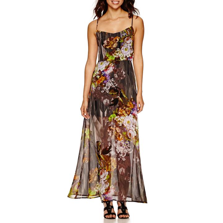 Jennie And Marlis Sleeveless Floral Print Maxi Dress