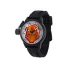 Marvel Iron Man Mens Black Silicone Strap Crown Protector Watch