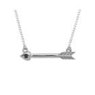Personalized 10k White Gold Initial Arrow Necklace