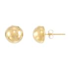 Gold Opulence 14k Gold Over Diamond Resin Stud Earrings
