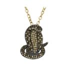 Animal Planet&trade; Crystal Sterling Silver Cape Cobra Snake Pendant Necklace