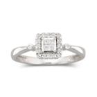 1/4 Ct. T.w. Diamond Princess Promise Ring Sterling