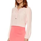 Worthington Long-sleeve Lace-up Blouse