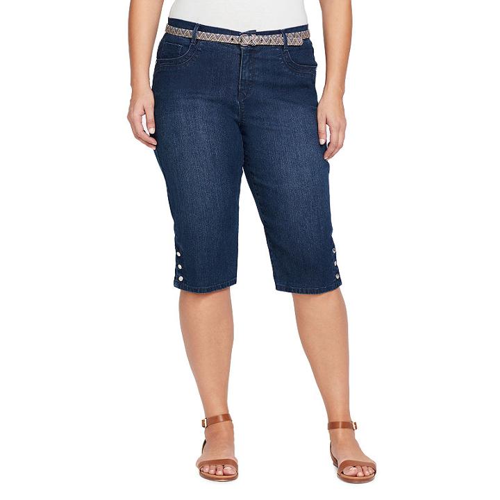 Gloria Vanderbilt Sasha Belted Denim Skimmer-plus