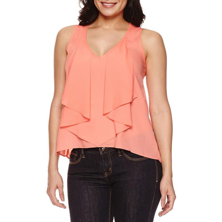 Bisou Bisou Ruffle Drape Top