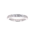 Diamonart Cubic Zirconia Sterling Silver Eternity Band Ring