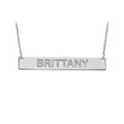 Personalized 7x51mm Block Name Bar Necklace