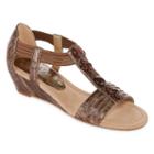 New York Transit Text Me Womens Wedge Sandals