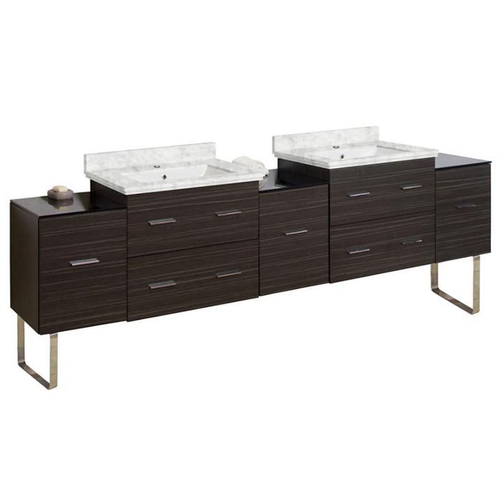 88-in. W 17-in. D Modern Plywood-melamine Vanity Base Set Only In Dawn Grey