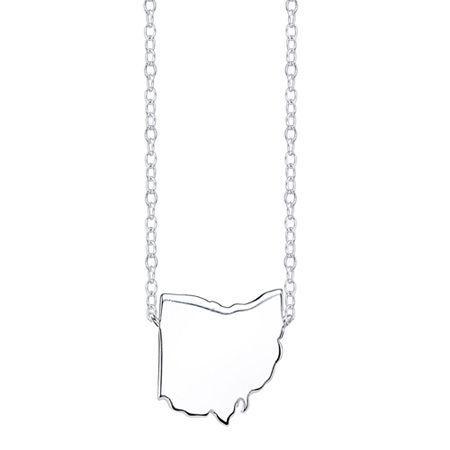 Footnotes Sterling Silver Ohio State Necklace