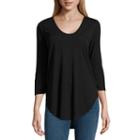 A.n.a 3/4 Sleeve Scoop Neck T-shirt - Tall