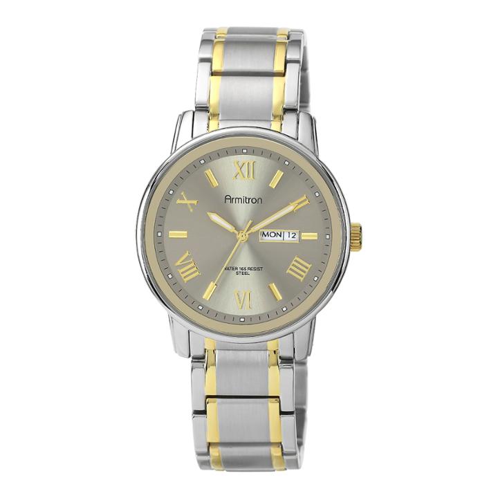 Armitron Mens Two-tone Bracelet Watch