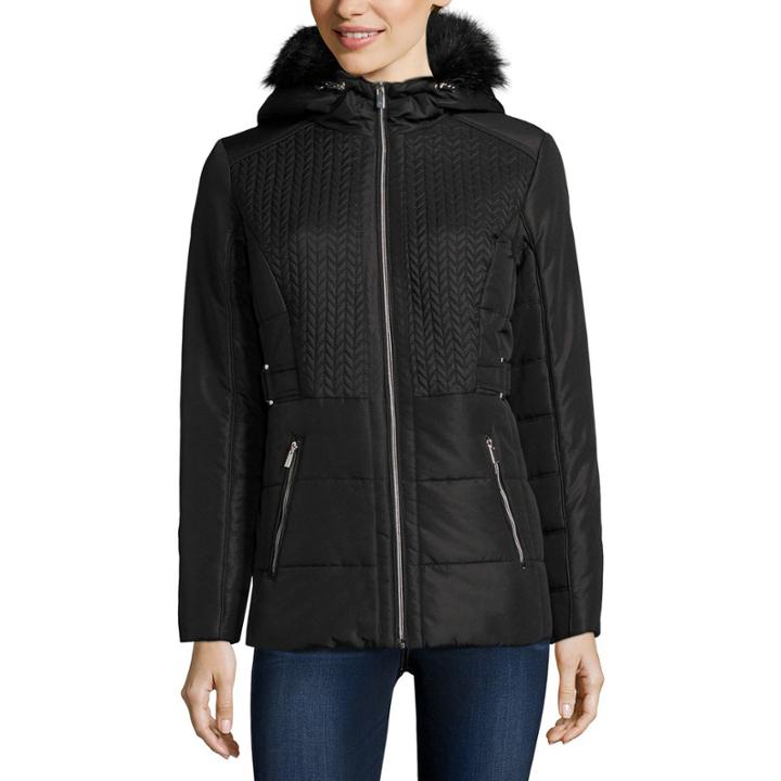 Details Braid Hooded Puffer Coat