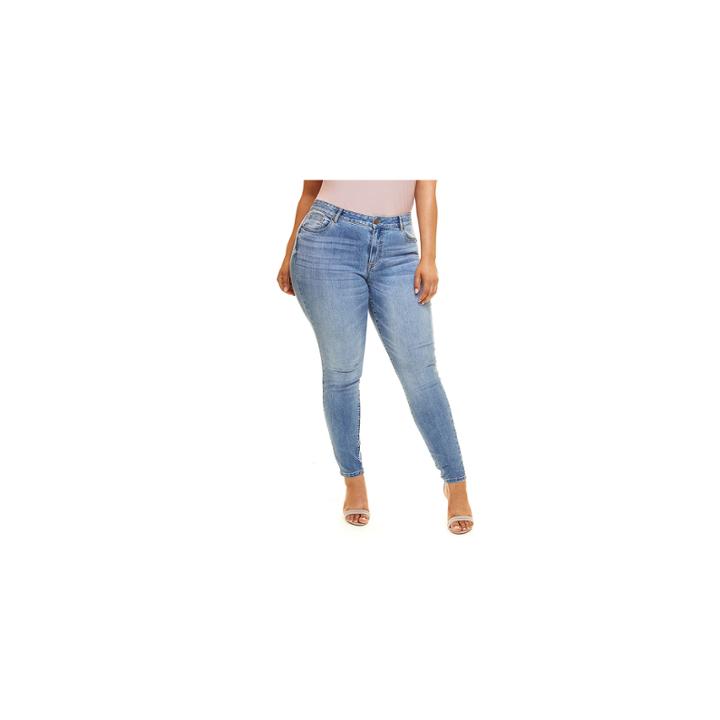 Fashion To Figure Lycra Beauty Vintage Wash Premium Skinny Jeans - Plus