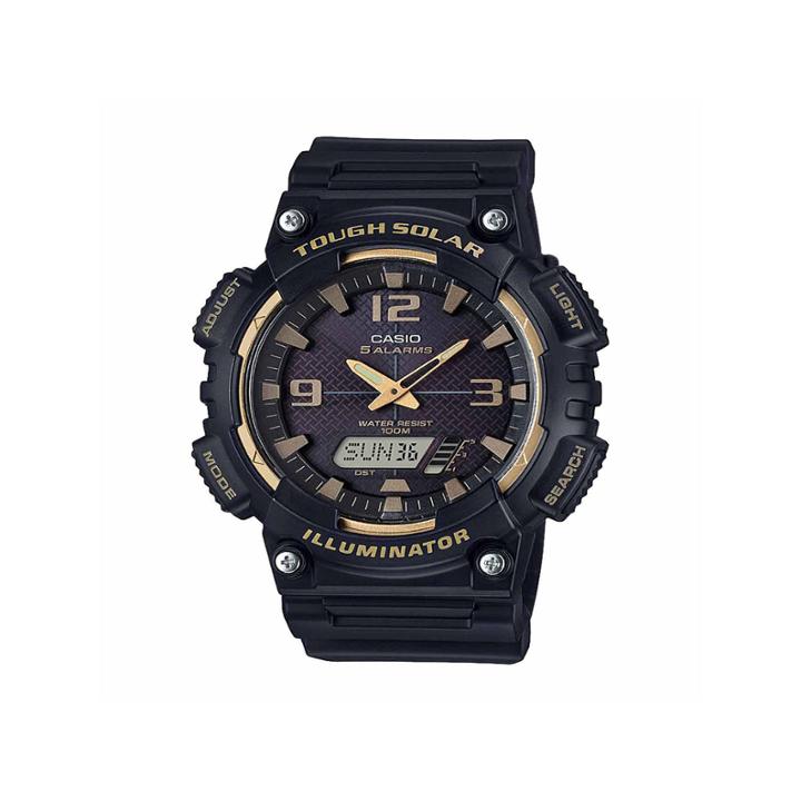 Casio Mens Black Strap Watch-aqs810w-1a3v