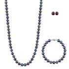 Womens 3-pc. Black Sterling Silver Jewelry Set