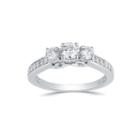Hallmark Bridal Womens 3/4 Ct. T.w. Round White Diamond 10k Gold Engagement Ring