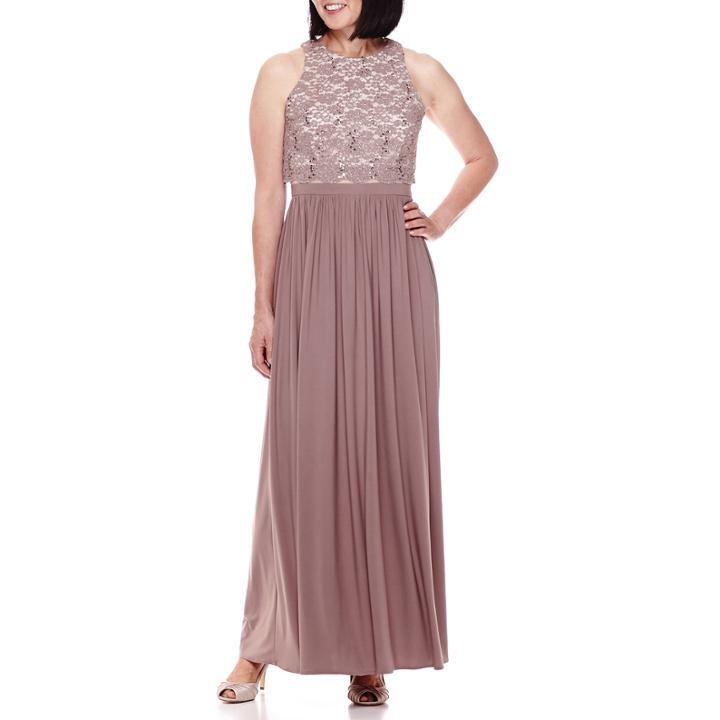 R & M Richards Lace Bodice Gown