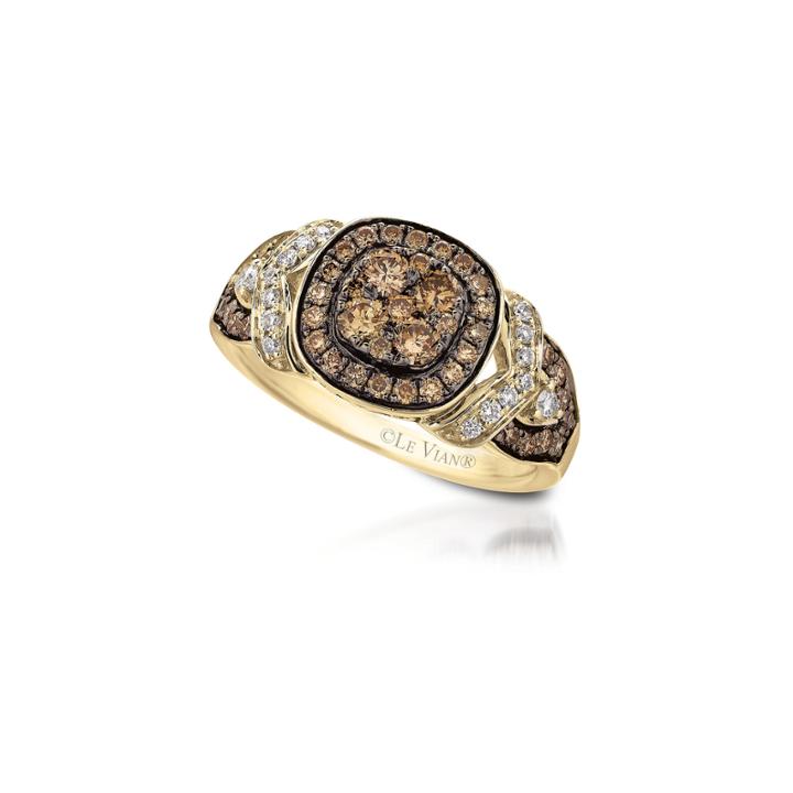Levian Corp Le Vian Womens 1 Ct. T.w. White Diamond 14k Gold Cocktail Ring