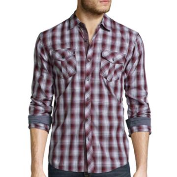 Michael Brandon Ombre Plaid Button-front Shirt