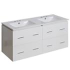 48-in. W Wall Mount White Vanity Set For 3h4-in. Drilling