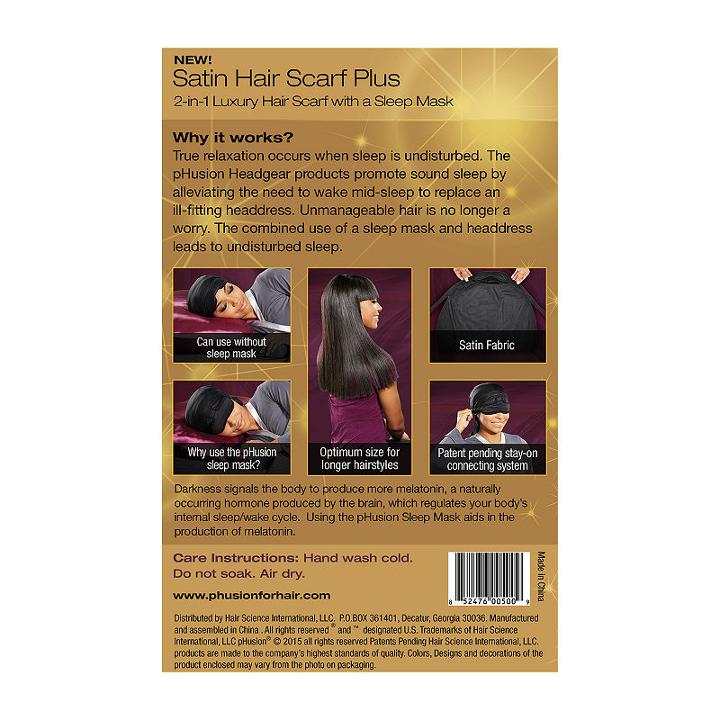 Phusion Luxury Hair Scarf Plus Black Mc Hair Wrap